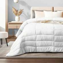 Dreamlab Edredón Acolchado para Toda Estación. Relleno de Microfibras Recubiertas con Gel. Lavado a Máquina. Usar como Edredón o con Funda Duvet. Hipoalergénico. (Blanco, Matrimonial 195 x 223cm) - 01 - Blanco - Ver 1