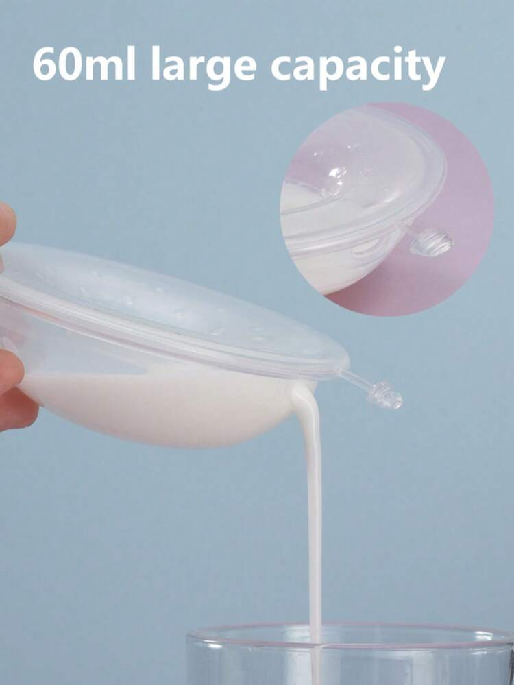 2pcs Silicone Breast Milk Collector, Leak-Proof Nursing Essentials For Breastfeeding Mothers - White - View 9