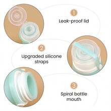 Set de 3 botellas de viaje de 90ml, contenedores de viaje rellenables a prueba de fugas de silicona aptos para champú líquido, jabón y cosméticos - A - Ver 7