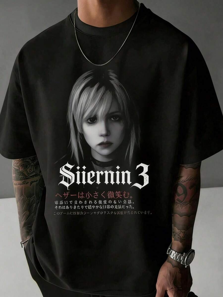 Men's Heather Design T-Shirt From Silent Hill 3, Graphic Print, Comfortable Cotton Fabric, Available In Various Sizes, Perfect For Casual Wear And Fans, Unique Style. - Đen 3 - Xem 1