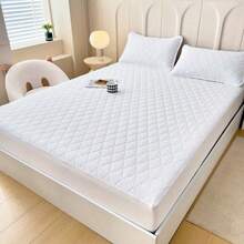1 Pieza Cubre Colchón Impermeable de 3Capas(Sin Funda de Alohada)Protección Completa Transpirable,Antideslizante y Fácil de Lavar Ideal para Hogares y Alojamientos para Colchón Individual Matrimonial Queen King,Color Gris - Blanco - Ver 8