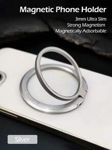 1pc Magnetic Phone Holder Ring Grip Kickstand, Strong Magnetism Removable Double Adjustable Finger Ring, Magnetic Cell Phone Stand Compatible With Mag Car Mounts, For IPhone 17/16/15/14/13 Pro Max Plus Mini, All Smartphones & - Multicolor - View 10