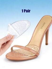 Silicone Forefoot Pads For High Heels, Soft Shock-Absorbing, Anti-Friction And Anti-Slip, Self-Adhesive Invisible Forefoot Cushions For Summer Sandals - Clear - View 9