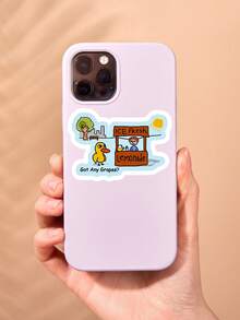 Hình dán chú vịt hài hước "Có nho không?" - Hình dán meme kinh điển, hình dán chú vịt hoài niệm lan truyền cho máy tính xách tay & Kindle, quà tặng hài hước về động vật dễ thương. - Nhiều màu - Xem 3