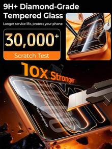 2pcs High-Definition Tempered Glass Screen Protector, Compatible With IPhone 17, 17 Pro, 17 Pro Max, 17 Air, 16, 15, 14, 13, 12, 11, XR, XS, XS Max, Anti-Explosion, Anti-Fall, Anti-Scratch, Waterproof, Smartphone Tempered Glass Film - Clear - View 3