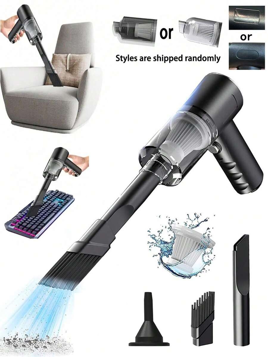 Cordless Mini Vacuum Cleaner, Multifunctional Portable Vacuum Cleaner With Multiple Nozzles, Combining Blowing And Vacuuming Functions, USB Rechargeable, Suitable For Home Cleaning, Desktop Pet Hair, Keyboard Cleaning, Car Vacuuming, Etc.