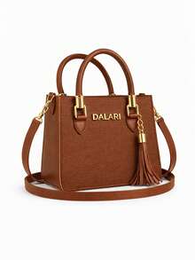 Women Elegant Party Casual Chic Small Handbag Tote Bag With Adjustable Strap Mini Bag (Autumn Winter) - 鏽棕色 - 查看 1