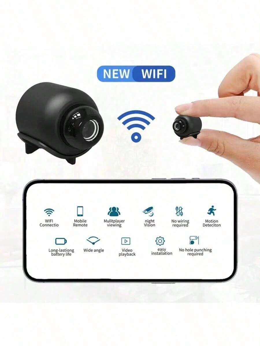 1/2/3 piezas X5 Cámara de inalámbrica 1080P - Cámara de vigilancia con detección de movimiento - Monitor portátil - Hogar inteligente, apto para hogar, oficina y automóvil - Multicolor - Ver 1