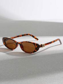 新款椭圆形小框女士优雅时尚眼镜，适合度假和旅行 - 彩色 - 查看 13