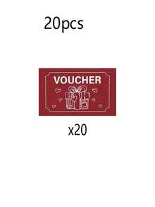 20张刮刮卡优惠券，带刮刮膜，趣味刮刮设计，营造气氛，适用于婚礼用品、周年纪念、生日、节日、派对和游戏，礼品券 - 彩色 - 查看 10