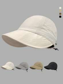 1pc Women's Foldable Wide Brim Sun Hat, UPF 50+ Beach Sun Protection Hat, Suitable For Outdoor Sports - Multicolor - View 10