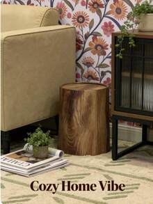 1个极简木纹垃圾桶，纤薄节省空间设计，可拆卸除臭盖，耐热表面，现代时尚，适用于客厅/浴室/卧室/办公室/宿舍，公寓收纳必备，小型垃圾桶，废纸篓，办公装饰，节省空间方案，家居收纳必备 - 彩色 - 查看 8