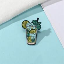 Ghim cài áo hình cocktail Mojito tráng men, phụ kiện trang trí thời trang, huy hiệu cài áo, túi xách, trang sức quà tặng, quà tặng cho mẹ, cha, lễ tốt nghiệp và giáo viên. - Nhiều màu - Xem 4