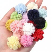 30个/包 涤纶网纱花球，弹性蕾丝装饰绒球，DIY花艺工艺品，婚礼装饰，派对/礼品装饰，服装/包包/鞋子配饰，发夹花球 - 花球 - 查看 2