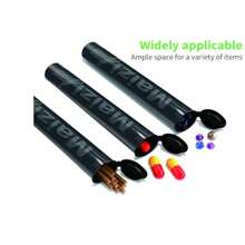 116mm Smell Proof Tube For Pre-Roll Cigarettes Waterproof Moisture-Proof Cigarette Case Container With Squeeze Pop Top Travel Home Smoking Accessories - màu đen - Xem 3