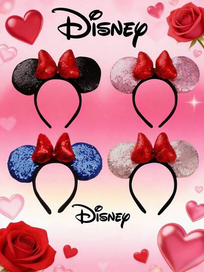 1pc Cute Ear Bow Headband Series, Cartoon Decorative Hair Accessory Suitable For Daily Wear, Princess Party, Birthday Party, Gift Or Costume Party, Fashion Women Hair Accessory, Valentine's Day, Headband Hair Clip Headpiece