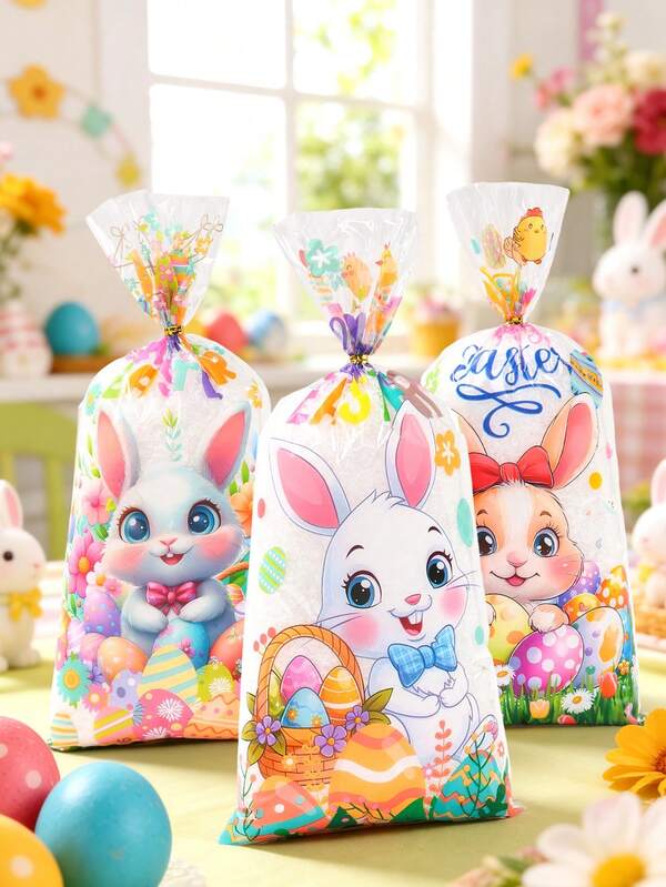 50 pezzi Sacchetti regalo a forma di coniglio di Pasqua, Sacchetti per confezioni regalo di uova di Pasqua, Forniture per feste di Pasqua, Decorazioni di Pasqua, Sacchetti per caramelle a forma di coniglio di Pasqua, Sacchetti per lavoretti di Pasqua, Confezioni regalo a tema cartoni animati di Pasqua, Decorazioni da tavolo per raduni familiari di Pasqua, Sacchetti per la distribuzione di spuntino di Pasqua, Confezioni per la cucina di Pasqua, Decorazioni per interni di Pasqua, Decorazioni per la casa di Pasqua, Decorazioni primaverili, Regali di primavera, Regali di Pasqua, Omaggi per feste