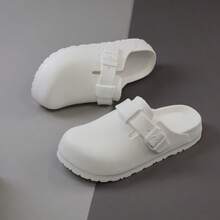 Men's Slip-On Slippers, Casual Versatile Couple Hollow Thick Bottom Slouchy Mule Sandals, Beach Shoes, Breathable Men Casual Slides - White - View 3