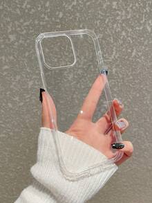 Transparent Shockproof Phone Case, Lightweight, Minimalist, Suitable For Men And Women, Commuting, Dating, Gift, Compatible With IPhone & Galaxy - Clear - View 3