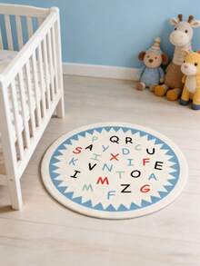 1件柔软舒适的字母游戏屋！柔和的奶油色背景搭配清新的蓝色饰边和锯齿状花卉图案，为房间带来阳光。 - 彩色 - 查看 4