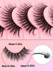 10 Pairs Of Fluffy False Eyelashes, Cute And Playful, Fluffy And Natural With Curvature, Reusable, Suitable For Beginners - Natural Lashes - View 5