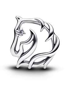 1 pezzo Braccialetto/Collana minimalista con perline d'argento, include note musicali, puzzle, farfalla, serpente, cavallo, gioielli fai-da-te in rame creativo, piccolo regalo versatile - Argento - Visualizzare 10
