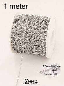 1Meters Stainless Steel Chain Necklace DIY O Shape Cross Chains For Bracelets Chain Necklace Handmade Supplies Jewelry Making Components - Chain - View 14