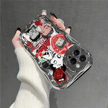 Funda para teléfono  Retro Collage Compatible con  17  16 Pro Max  15 Pro Max  13 y  12 Fabricada en material de TPU que ofrece una sensación lujosa y protección contra golpes y caídas Un regalo perfecto para familiares, amigos, seres queridos, novios, novias y aniversarios - Plateado - Ver 4
