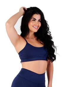 Work Fitness Women Sports Tees & Tanks - Navy Blue - View 3