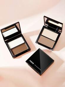 NOVO Palet Kontur 2-in-1, Termasuk Bronzer Matte, Highlighter, dan Bayangan Hidung, Cocok untuk Musim Dingin/Semi, Estetika Y2K, Riasan Alami & Modis, Cocok untuk Hadiah Ulang Tahun, Pesta, Warna Terbaik - 02# Kakao Sampanye - View 7