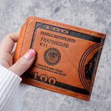 1pc Fashion Dollar Sign Design Men's Short Wallet, PU Leather Card Holder With Safety Buckle, Lightweight And Portable For Daily Commute, Business Travel And Weekend Outings, Ideal Gift For Boyfriend Or Father - Multicolor - View 9