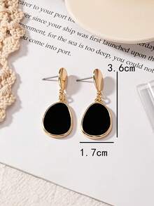 1 Pair Women's Fashionable Versatile Metal Flower Hoop Earrings, Suitable For Daily Wear - Multicolor - View 2