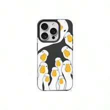 Duck 1pc TPU Material Cute Big White Goose Pattern Phone Case, Suitable Compatible With Iphone 17 Pro Max/17/16 Pro Max/15/13/12/11, S20 FE/A15/S24/A55, Note 11/Note 12/Note 13 Pro, Full Coverage Anti-Drop Soft Protective Cover - Black - View 5
