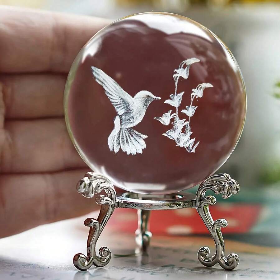 60mm/80mm Black Obsidian Crystal Ball With Silver Base, Feng Shui Divination Ball, Home Decor Photography Prop, Christmas & Halloween Decoration Gift