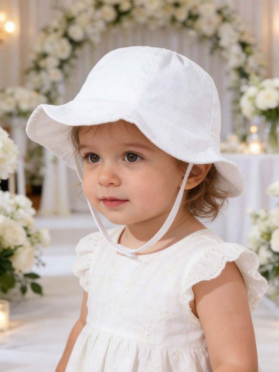 1 chiếc mũ hè cho bé, mũ rộng vành chống nắng UPF 50+ kiểu tai bèo dễ thương có thể điều chỉnh kích cỡ, chất liệu vải kẻ sọc, thích hợp trang trí tiệc mừng em bé chào đời, mũ cho trẻ sơ sinh và trẻ nhỏ, quà tặng ngày lễ tình nhân, lễ Phục sinh, sinh nhật. - Nhiều màu - Xem 1