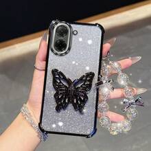 A5 Butterfly Plating Stand Lanyard Phone Case For Redmi A1 A3 A5 9C 9A Sport 9 Prime 9 9i 9A 9Activ 9AT A3Pro 9CNFC Cover - 銀色 - 查看 6