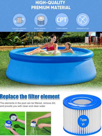 Filtros Lay-Z-Spa, Cartuchos de filtro de spa y bañera de hidromasaje inflable y otros tipos de accesorios de cartucho de filtro inflable de spa, compatibles con 90352E, 58323E, 58323 Bomba de piscina - Ideal para piscinas sobre el suelo e hidromasajes inflables, fácil instalación, garantiza agua cristalina, accesorios de bañera de hidromasaje