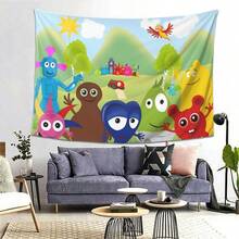 Babblarna Tapestry, Perfect For All Holidays – Ideal Gift And Wall Hanging Decor. Premium Printed Designs Suitable For Living Room, Bedroom, Office Or Party Décor, Room Decor, Holiday Gift, Decorative Wall Art, Stylish Tapestry, Soft Fabric, Durable Textile, Wall Tapestry, Printed Tapestry, Home Decorators, Party Planners - Nhiều màu - Xem 2