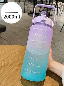 3个/套哑光大容量保温杯，耐热吸管杯，成人便携式水瓶，男士运动水瓶 - 紫藍色 - 查看 16