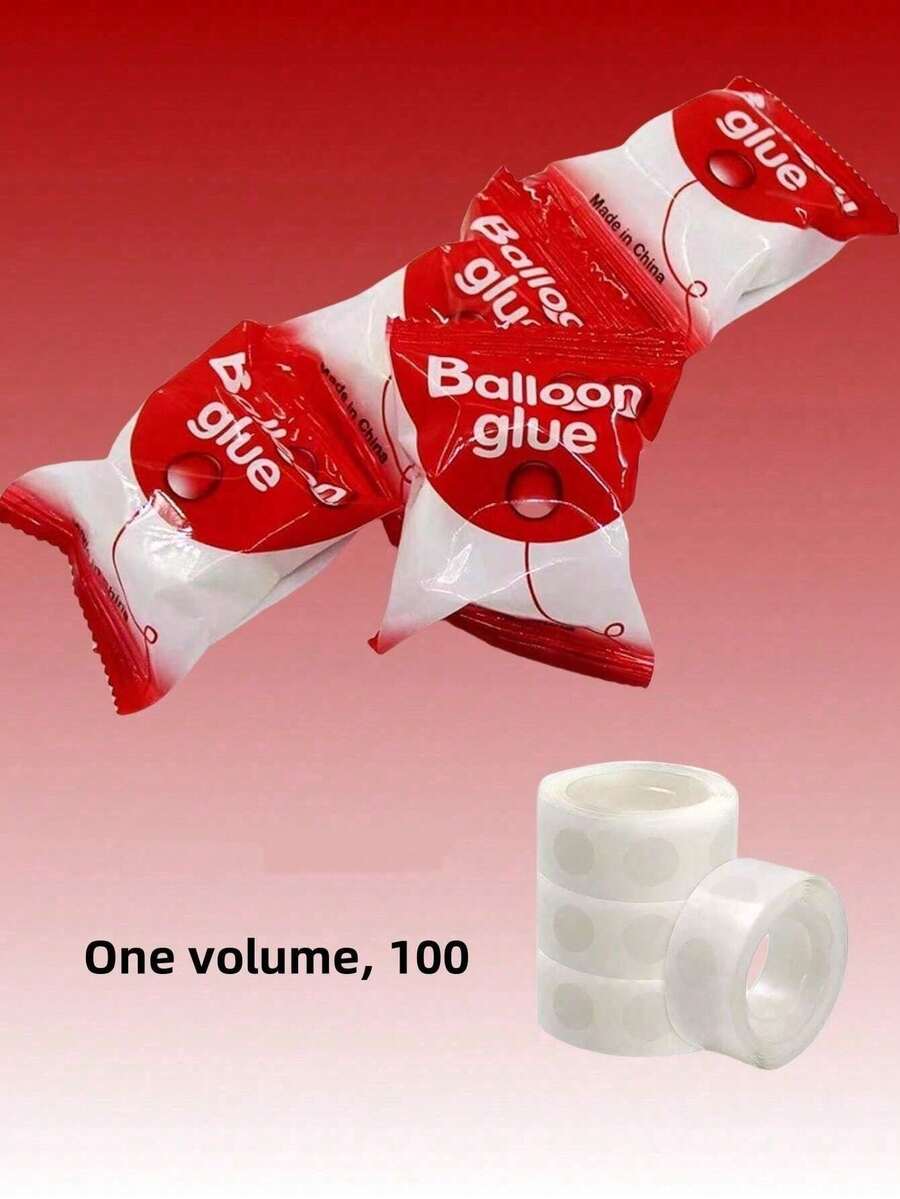 100 قطعة/لفة نقاط غراء شفافة للبالونات، ملصقات لاصقة الجانب فائقة الرقة قابلة للإزالة، مناسبة للزفاف وديكور عيد الميلاد والأعمال اليدوية والحفلات ومستلزمات العودة للمدرسة وعيد الحب - متعدد الألوان - مشاهدة 1