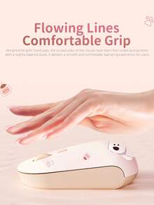 HP 惠普无线静音鼠标，符合人体工学的右手设计，2.4GHz稳定连接，适用于台式机和笔记本电脑 - 粉色 - 查看 5