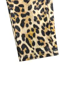 Bộ jumpsuit ngắn tay ôm sát người, kiểu dáng thời trang thường ngày, khóa kéo phía trước, họa tiết da báo, đa năng, hàng mới về mùa xuân/hè. - Màu be - Xem 7