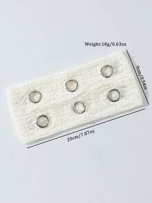 1条时尚朋克风发带，哥特风柔软防滑弹力镂空沙滩/度假发带，弹力瑜伽运动发带，日常佩戴百搭，适合多种场合，时尚发饰，女士发带 - 白色 - 查看 4