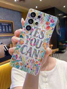 1个花卉字母图案安卓手机壳，摄像头开孔精准，兼容三星Galaxy S25 Ultra/Galaxy S24 Ultra/S24/S23 Ultra/A56 5G/A55 5G/A52s 5G/A26 5G，Nothing，Pixel，保护壳 - 無色 - 查看 8