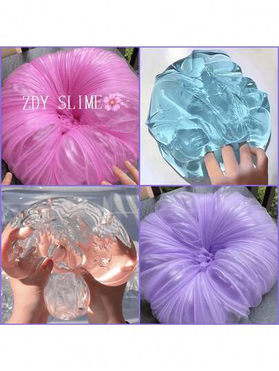 Crystal Jelly Fluffy Slime Elastic Bubble Stress Relief Toy, Extra Large Expanding Foam Slime, Suitable For Holidays, Gatherings, Parties, Back To School, Birthdays, Gifts