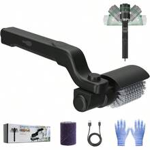 Electric Grill Brush For Outdoor Grill,Cordless Rechargeable Grill Cleaner With 180° Adjustable Angle,Stainless Steel BBQ Grill Brush No Bristle Shedding,90 Mins Runtime,Father Birthday Gifts - Black - 查看 8