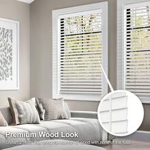 Faux Wood Blinds , Window Blinds , Wood Blinds , Window Shades , Window Treatments , Blinds Amp Shades , Window Shades For Home , Wooden Blinds , Basic White , 34W X 60H - B084LMSZDN - View 5