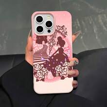 Funda para teléfono con castillo y estrellas de  compatible con  17,  16 Pro Max,  15 Pro Max,  13 y  12. Diseño texturizado elegante a prueba de golpes, perfecto para los amantes de los cuentos de hadas. - Rosa - Ver 1