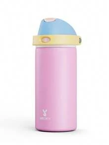 Meoky 18oz Vacuum Insulated Water Bottle with 2-in-1 Straw and Spout Lid, Insulated Cup, Keep Cold 24H, Leak-Proof, Fits in Car Cup Holder, Stainless Steel Tumbler for Sports, Travel, and School - 淺粉色 - 查看 8