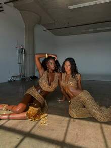 GY27027 Sexy Hot Girl Hollow Out Beaded Set (Bag Not Included) - Pants Set - View 6